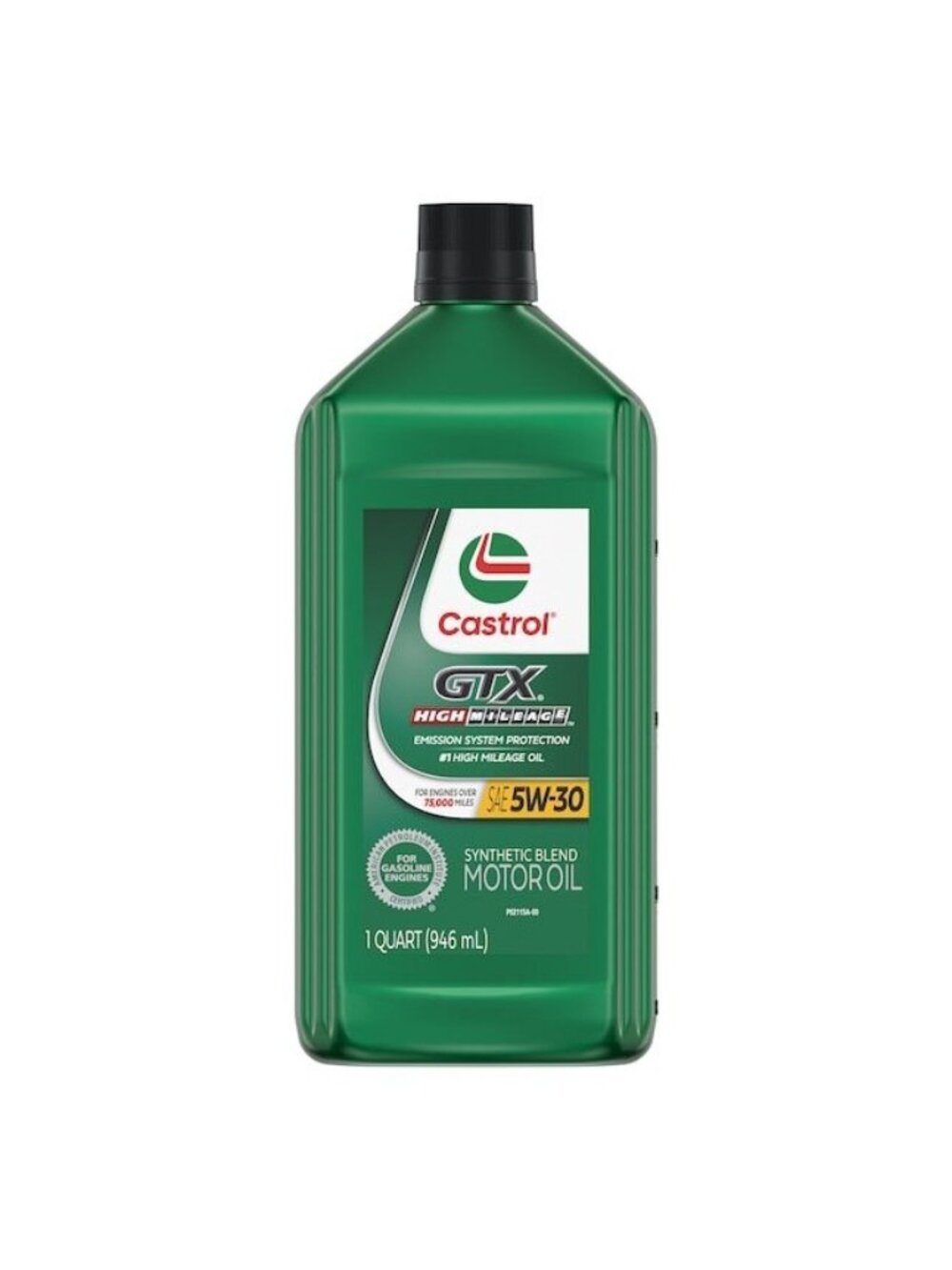 CASTROL GTX High Mileage 5W-30 Synthetic Blend Motor Oil, 1 Quart